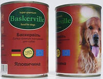 Вологий корм Baskerville для собак яловичина 800 г, фото 3