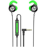 Наушники с микрофоном HP DHE-7004 игровые 1.2м 3.5мм mini-jack Green