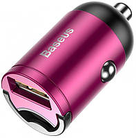Адаптер автомобильный BASEUS Tiny Star Mini Quick Charge 1USB QC3.0 30W 3А Pink