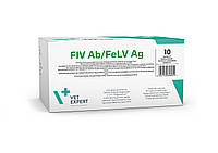 FiV Ab/FeLV Ag - антитіла імунодефіциту котів, вірус лейкемії, експрес-тест (5 шт.)