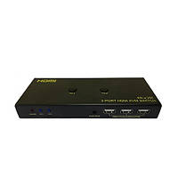 KVM свич переключатель, 2 порта, HDMI USB, кнопка ДУ