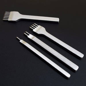 Набір з 4 пробійників ромбовидних рядкових для шкіри 1+2+4+6 крок 3мм