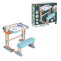 Уцінка! Парта - трансформер Smoby дерев'яна з мольбертом-дошкою 2 в 1 (420304)