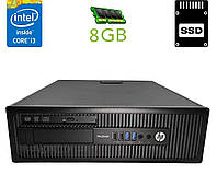 Компьютер HP 600 G1 SFF/Core i3-4130 2 ядра 3.4GHz/8GB DDR3/240GB SSD/HD Graphics 4400 / 240W / DVD-RW