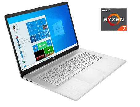 Ноутбук HP 17-cp067gb /17.3"/Ryzen 7 8 ядер 1.8GHz/16GB DDR4/256GB SSD+1TB HDD/Radeon RX Vega 8/Win 11, фото 2