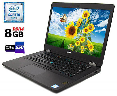 Ноутбук Dell Latitude E5470 /14"/Core i5 4 ядра 2.6GHz/8GB DDR4/256 GB SSD / Intel HD Graphics 530 / WebCam, фото 2
