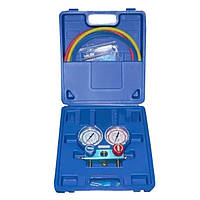 Манометричний колектор 2-вентильний VALUE VMG-2 R410А-B + шланги 3шт (R410 R407 R22 R134)