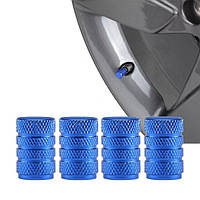 Ковпачки на ніпель для автомобіля Alitek 3Stripes Classic Blue (4 шт.)