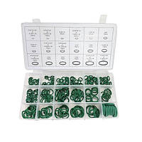 Набір ущільнювальних кілець O-Ring W-8085 (18 видів, 270 шт.) для автом. кондиц. зелений