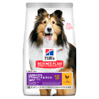 Hills Adult Sensitive Stomach & Skin Medium Chicken 14 кг корм для собак с курицей