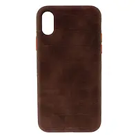 Чохол Leather Croc Case для iPhone XS / Кожаный чехол айфон XS / хс