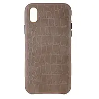 Чохол Leather Croc Case для iPhone XS/Шкіряний чохол айфон XS/хс