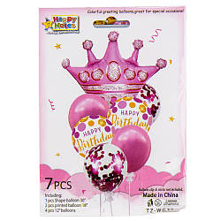 Набір повітряних кульок "Рожева корона"