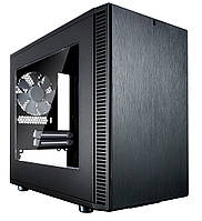 Корпус Fractal Design Define Nano S Window Black, Miditower, без БЖ, для Mini ITX, 2xUSB 3.0, 1x120