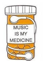 Брошь брошка значок пин music is my medicine музыка моё лекарство металл и эмаль