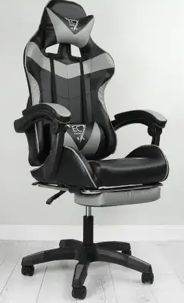 Игровое Кресло с Подставкой для Ног EC GAMING Vecotti GT Компьютерное Игровое Кресло до 120 кг Черное - Серое - фото 10 - id-p1891855280