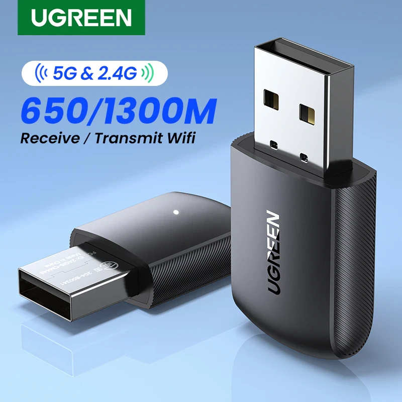 USB-адаптер Wi-Fi UGREEN AC650 для настільних ПК 5G 2.4G Dual Band WiFi Dongle Mini Wireless USB Computer