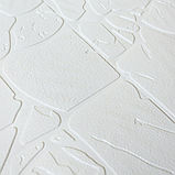 Самоклеюча декоративна 3D панель Камінь деко білий 700x700x6 мм, фото 2