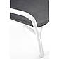 Біле крісло з поліпропілену Melby з подушкою сірого кольору для дачі, фото 10