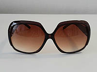 Очки солнцезащитные женские квадратная оправа коричневые линзы коричневая оправа