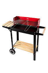 Вугільний гриль-мангал із дерев'яним столиком (садж, пікнік)