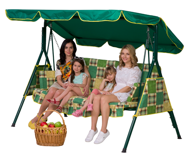 Садова гойдалка Вітан Дача - вид з людьми