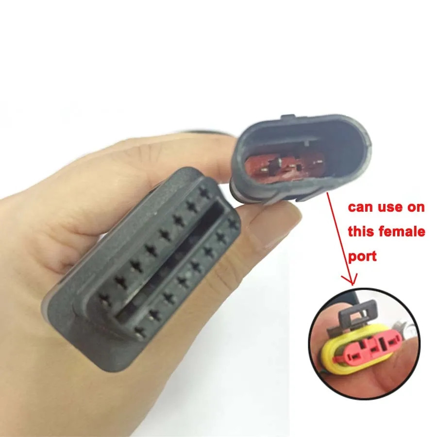 ПЕРЕХОДНИК DUCATI 3 pin адаптер 16Pin OBD2 OBDII кабель діагностичний