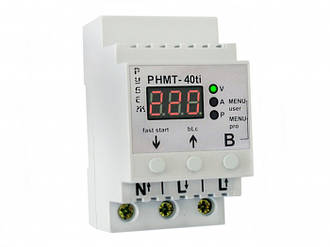 Багатофункціональне реле контролю напруги, струму та потужності Рубіж РНМТ-40ti (40А, 220В)