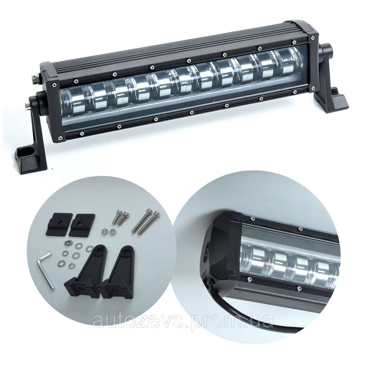 Купити Фара-LED Балка 370*85*90mm 60W (5W*12) 10-30V Ближнє з неоновим ...