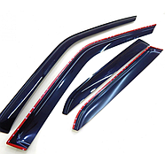 Вітровики ANV Chery Amulet Амулет 2003-2010 ДК1050Т 4 шт./1уп на скотчі Дефлектори Чорний (KG-10056), фото 2