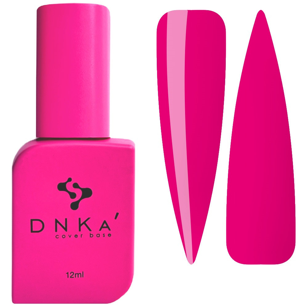 Камуфлююча кольорова база DNKa Cover Base, 12 мл №0073 Flamingo Неоновий рожевий (Барбі)