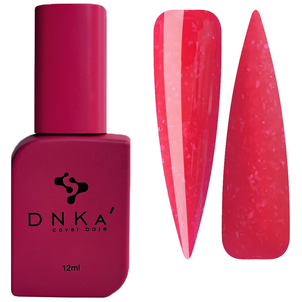 Камуфлююча кольорова база DNKa Cover Base, 12 мл №0080 Furor Неоновий рожевий з поталлю