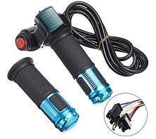 Ручка газу з кнопкою для електровелосипеда 12-72V з вольтметром