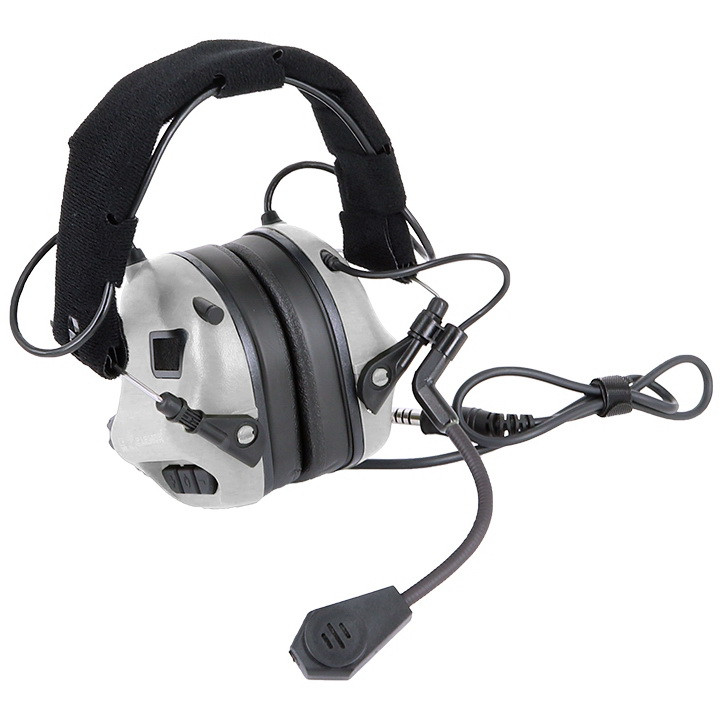 Навушники активні для стрільби з мікрофоном Earmor M32 Сірий, фото 1