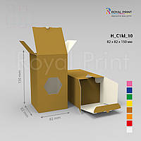 Коробка для пакування з ложементом крафт 82*82*150