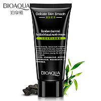 Маска - плівка для обличчя з бамбуковим вугіллям BIOAQUA Black Mask Blackhead Removal Bamboo Charcoal 60мл