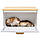 Хлібниця Kamille Білий 35,5*21,5*19,5 см із нержавіючої сталі і бамбука KM-1119, фото 9