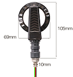 Поворотники жовті динамічні (вода, що біжить) з червоними ходовими вогнями варіант 2 (пара), фото 5