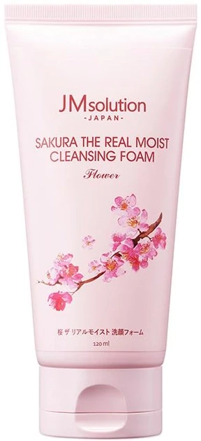 Пінка для вмивання JMsolution Sakura The Real Moist Cleansing Foam з екстрактом сакури 120 мл