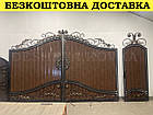 Ковані ворота з профнастилом, фото 2