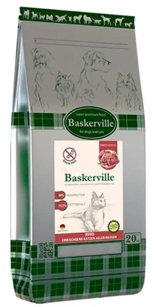 Сухий корм Baskerville KF Getreidefrei Rind для котів беззерновий яловичина 20 кг