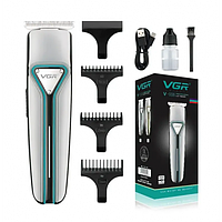 Машинка для стрижки VGR V-008 | Машинка для стрижки волос и бороды с 3 насадками
