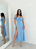 Модна літня сукня з відкритими плечима новинка 2023, фото 3