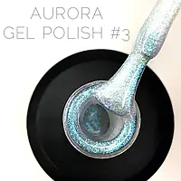 Гель лак для ногтей Aurora Crooz с эффектом втирки объем 8 мл цвет голубой