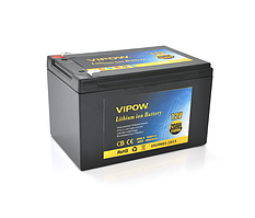 Акумуляторна батарея літієва Vipow 12 V 10 A з елементами Li-ion 18650 з вбудованою ВМS-платою, (3S5P)