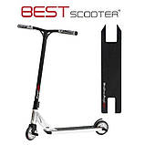 Спортивний трюковий самокат Best Scooter N-31020 HIC + Пегі 2 шт Срібний, фото 11