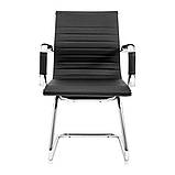 Крісло Балі ЦФ на полоз`ях – комплектація СF Хром – чорний шкірзамінник, фото 3