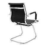 Крісло Балі ЦФ на полоз`ях – комплектація СF Хром – чорний шкірзамінник, фото 5