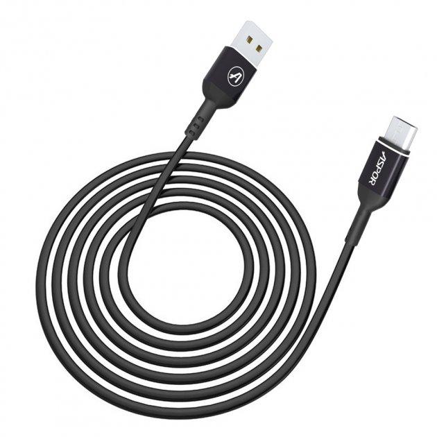 USB кабель Aspor A123 Type-C 2.1A/1.2м- чорний