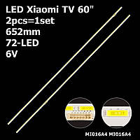 LED подсветка Xiaomi TV 60" 652mm 72-led MI016A4 L60M5-AA 2шт.